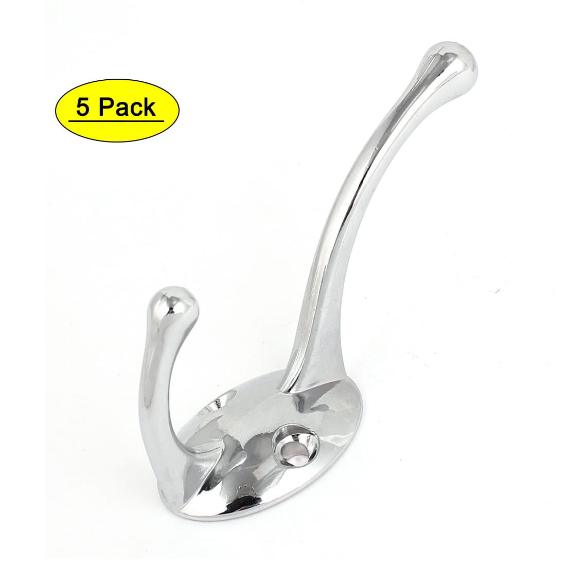 Uxcell 5pcs Home Universal Door Wall Mount Coat Towel Clothes Hanging Hooks