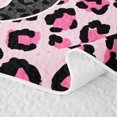 thumbnail image 5 of Manfei Pink Leopard Print Bow Letter J Quilt King for Girls, Cute Initial Bows King Coverlet Set, 5 of 7