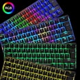 thumbnail image 5 of MAGIC-REFINER UK Layout 60% True Mechanical Gaming Keyboard Type C Wired 62 Keys RGB LED Backlit USB Waterproof Keyboard Full Anti-ghosting Keys for Computer/PC/Laptop/MAC (Black/Blue Switch), 5 of 5