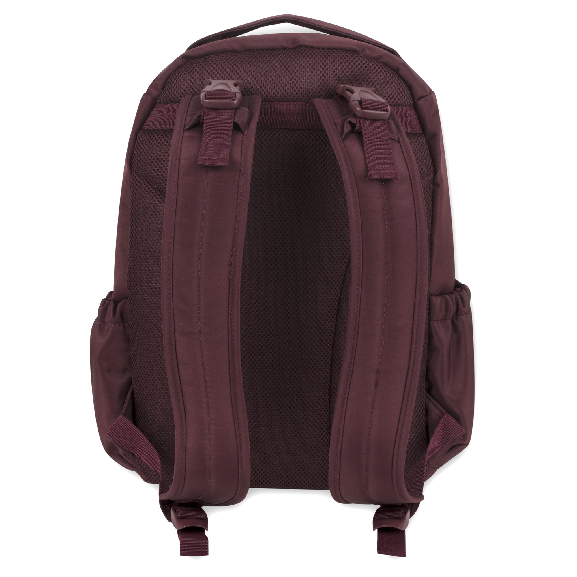 Fisher-Price 17”L Signature Morgan Quilted Multi-Pocket Diaper Bag Backpack with Matching Changing Pad, Insulated Bottle Pocket, Tablet Pocket and Stroller Straps in Burgundy