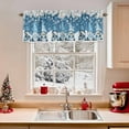 thumbnail image 2 of Blue Christmas Valances for Windows, 54 x 18in, Winter Dwarfs Snowflake Christmas Tree Ball Rod Pocket Kitchen Valance Curtain Light Filtering Window Treatments for Living Room Bedroom, 1 Panel, 2 of 7