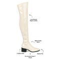 thumbnail image 3 of Journee Collection Womens Mariana Tru Comfort Foam Block Heel Over The Knee Boots, 3 of 7