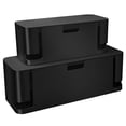 thumbnail image 1 of Caja de gestión de cables ZhiYo, negra, paquete de 2 unidades, extra grande y mediana, 1 of 5