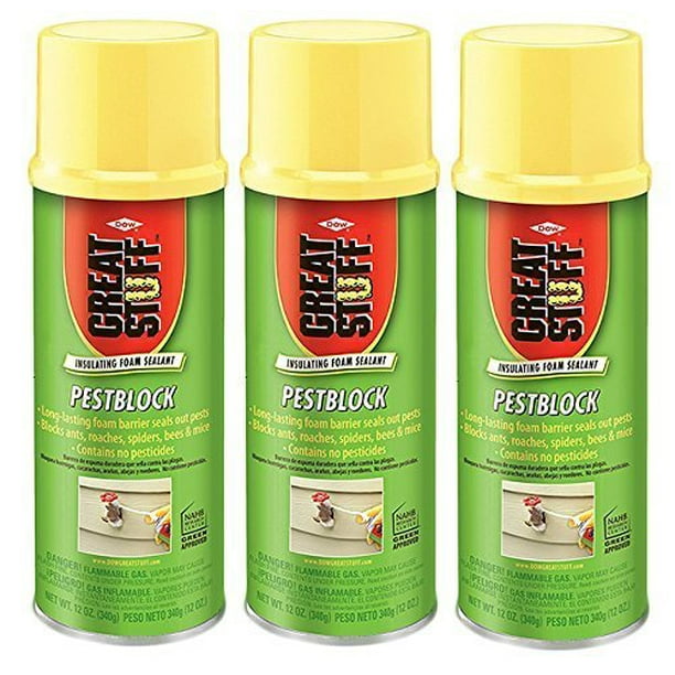 3Pack GREAT STUFF Pestblock 12 oz Insulating Foam Sealant Walmart