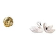 thumbnail image 1 of Figura de cerámica, bola de hilo, adorno de resina, escultura de cisne, estatua, centro de mesa, arte realista, ideal para bodas, fiestas, decoración, 1 of 8