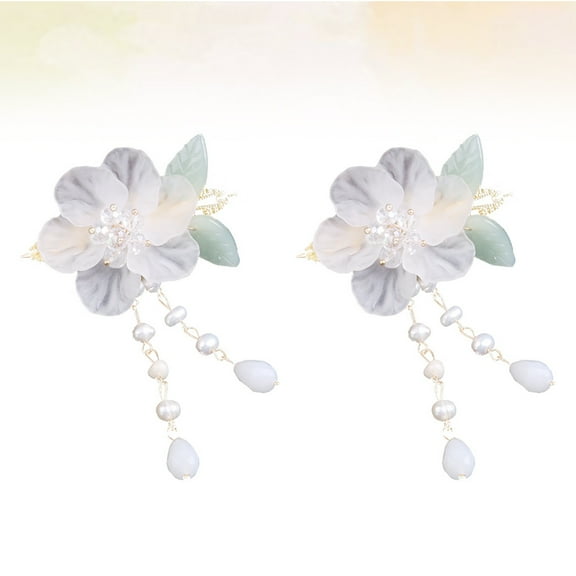 MLINS 2pcs Wedding Creative Crystal Hair Clip Tassel Clip Vintage Hair Ornament