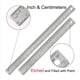 thumbnail image 5 of 6X Regla de Metal con Respaldo de Corcho: (12+18 Pulgadas) Regla de Acero Inoxidable Reglas Antideslizantes con Pulgadas y CentíMetros, 5 of 6