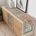 thumbnail image 4 of Easter Table Runner 70 Inches Long Farmhouse Dress Scarves, Rabbit Colorful Eggs Flowers Plants Wooden Grain Dining Tablerunner for Coffee Table/Kitchen Island/Party Décor, 13" x 70", 4 of 8