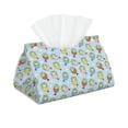 thumbnail image 2 of Lsque Frog In Mermaid Printed Long Tissue Box Cover Holder, Facial Paper Organizer Dispenser,Triangle with Bottom Belt, PVC Leather Decorative Organizer, 2 of 9