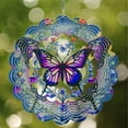 thumbnail image 2 of Outdoor Butterfly Decorations - Birthday Gifts for Women Mom Grandma, Butterflies Hanging Wind Spinner 12 inch 3D Wind Sculptures for Garden Decor for Outside, Patio, Yard, Outdoor, 2 of 5