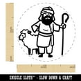 thumbnail image 2 of Biblical Shepherd Sheep Staff Crook Self-Inking Rubber Stamp Ink Stamper - Purple Ink - Medium 1 Inch, 2 of 7