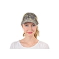 thumbnail image 2 of C.C Ponycap Messy High Bun Ponytail Adjustable Mesh Trucker Baseball Cap Hat, Digital Camo Olive, 2 of 3