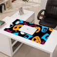thumbnail image 3 of Long Mouse Pads for Desk,Colorful Halloween Elements Pattern Desk Mats on Top Of Desks, Desk Mouse Pad Extra Large with 3mm Non-Slip Base and Stitched Edge for Gaming,Office,Work,Home 31.5"x15.7", 3 of 6