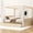 Natural, variant on MODERNLUXE Wood King Size Canopy Bed with 2 Drawers, Walnut