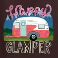thumbnail image 2 of Happy Glamper | Fancy Camping Camper Van Caravan | Nature Lover Unisex Hoodie Sweatshirt, Brown, M, 2 of 5