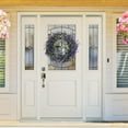 thumbnail image 4 of AMERTEER Lavender Simulation Garland Ring Field Pendant Door Knocker Round Wreath, 4 of 6