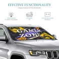 thumbnail image 3 of DouZhe Car Sunshades for Windshield, Game Time Gamer Zone Pattern Car Sun Shade Block Heat and UV Rays, 55" x 30", 3 of 8