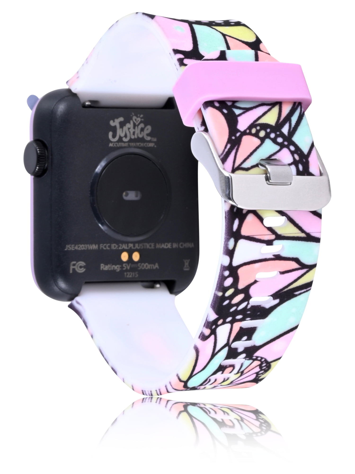 Justice Unisex Tween Smart Watch with Silicone Strap in Butterfly Tie Dye (JSE4203WMC)