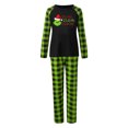 thumbnail image 3 of Conjuntos de pijamas navideños familiares a juego Grinch 2024, pijama de Grinch con parte superior y pantalones de pijama a cuadros, pijama de Grinch para niños y adultos para la familia, Mujer L, 3 of 5