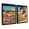 thumbnail image 2 of ArtWall Katsushika Hokusai "Tea Plantation in Suruga Province" 2-Piece Floater Framed Canvas Set, 2 of 2
