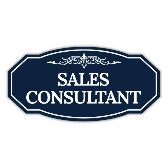 Signs ByLITA Victorian Sales Consultant Graphic Sign (Navy Blue / White) - Large