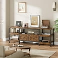 thumbnail image 3 of EDTara Metal Frame Tv Stand Offers Storage Drawers With Rustic Design, Creating a Modern Farmhouse Entertainment Cabinet for Your Living Room, 3 of 8