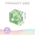 thumbnail image 2 of 50Pcs Cube Crystal Glass Beads, 8mm Sparkle Faceted Loose Square Spacer Beads for Necklace Bracelet Earrings DIY Crafts Making (Green), 2 of 6