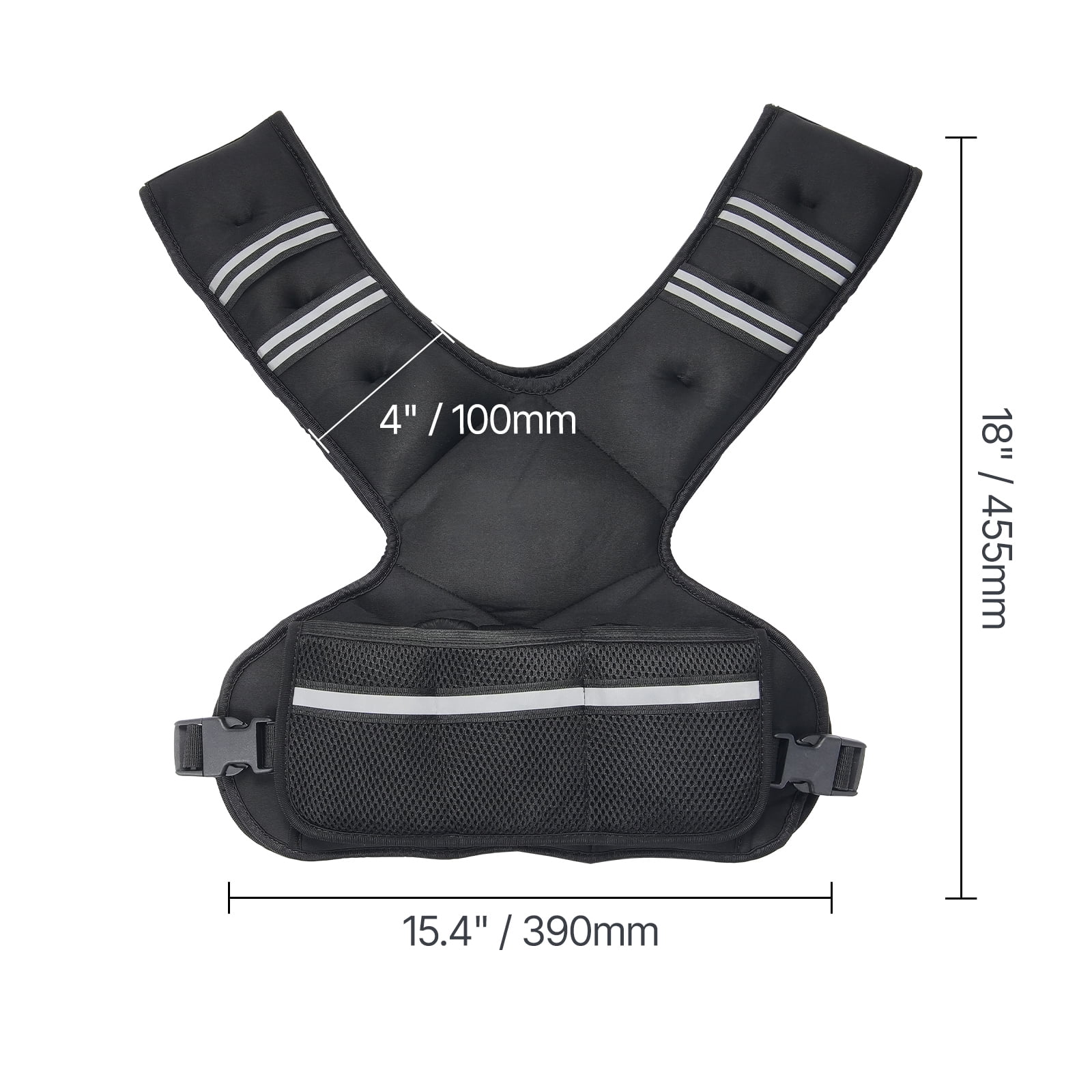 KFFKFF Weight Vest, Adjustable 20-32lbs, Includes 6 Ironsand Weights, Designed with Reflective Stripes, Ideal for Both Men and Women, Enhances Workouts for Strength, Running, and Jogging