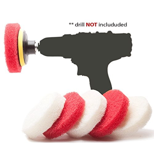 Scumbusting Scrub Pad with Drill Attachment Kit Automatic Spin