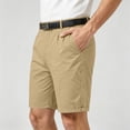 thumbnail image 5 of Garbnen Dress Shorts for Men Zippered Front Straight Leg Golf Shorts for Men Relaxed Fit Lightweight Outdoor Work Shorts for Men Casual with Pocket No Belt Khaki XXXL, 5 of 7