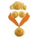 thumbnail image 3 of Conjunto de 4 piezas de joyería de lujo, collar, pendientes, anillo, pulsera, moda elegante para Naranja, 3 of 6