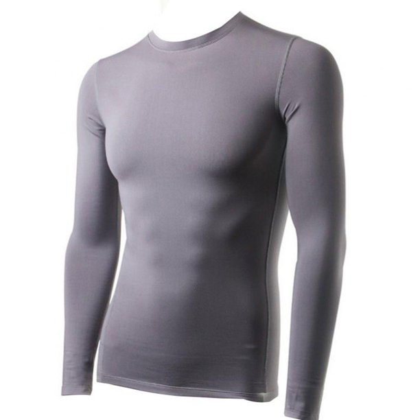 Uccdo Men's Compression Long Sleeves Tops Plush Base Layer Slim Fit
