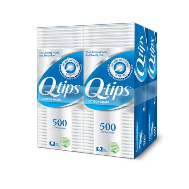 Qtips Cotton Swabs Original, 500 Count, 4 Pack