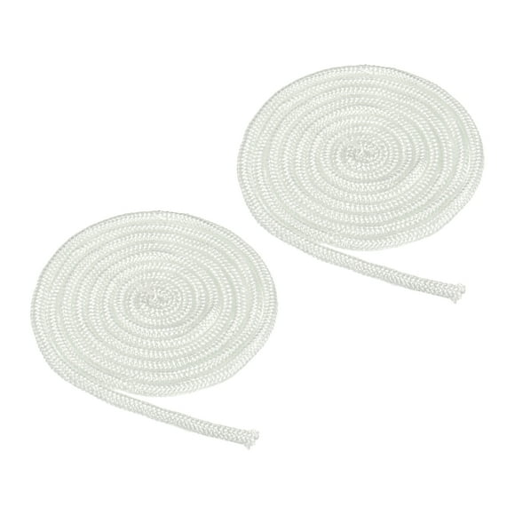 Unique Bargains 1/4'x 86' Wood Stove Gasket, 2Pcs Fiberglass Round High Temperature Resistance Seal Rope Replacement, White