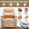 thumbnail image 5 of Korser Power Lift Recliner Chair for Elderly with Massage and Heat PU Leather for Living Room,Camel, 5 of 6