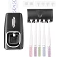 thumbnail image 1 of RIDGEPOLE Juego de soporte para cepillo de dientes y dispensador de pasta de dientes, dispensador automático de pasta de dientes, kit de exprimidor de pasta de dientes, accesorios de baño montados en, 1 of 5