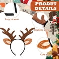 thumbnail image 4 of 2 Pack Deer Headbands Halloween Christmas Reindeer Antlers Headbands Antlers Head Boppers Xmas Hair Bands for Holiday Party Supplies, 4 of 7