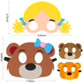 thumbnail image 3 of 4 Count Goldilocks and the Three Bears Costume Masks, Half Face Felt Masquerade Mask for Kids, 3 of 5