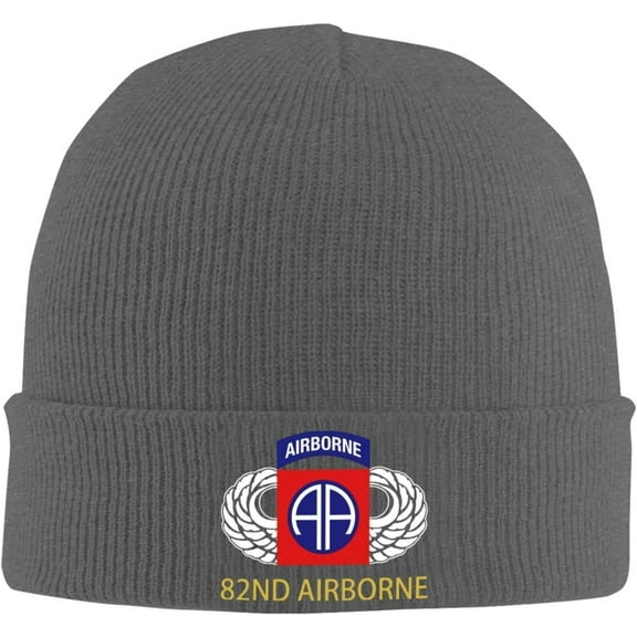 Men's Warm Winter Hats 82nd Airborne Division Acrylic Knit Cuff Beanie Cap