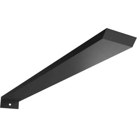 

Ekena Millwork 2 1/2 W x 22 D x 1 1/2 H Hidden Floating Steel Heavy Duty Bracket w/ Flange Powder Coated Black