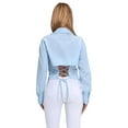 thumbnail image 5 of Women's Stylish Lapel Lace-up Shirt Long Sleeve Blouse Weardear, 5 of 6