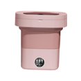 thumbnail image 4 of Foldable Mini Washing Machine Folding Washing Machine, Mini Portable Clothes Washer, 8L Powerful Compact Small Washer for Home, RV, Baby Clothes Pink, 4 of 8