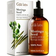 Gya Labs Organic Moringa Oil For Skin - 100% Natural Moringa Oil For Hair - Cold Pressed Moringa Oil Organic For Face, Scalp, Nourishing & Revitalizing (3.4 fl oz)
