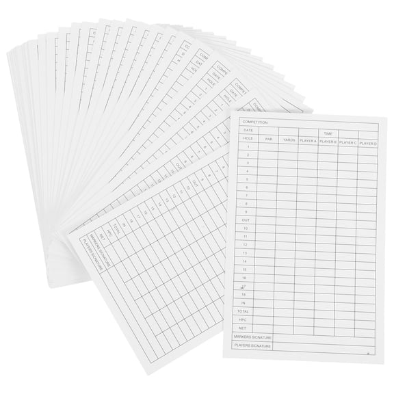 90 Pcs Golf Scorecards Set for Competition, Sports Score Cards for Golf Accessories and Supplies