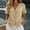 Khaki, variant on Yigetop Women's Cotton Linen Button down Shirts V Neck Short Sleeve Loose Fit Breathable Lightweight Solid Color Casual Daily Wear Comfy Summer Tops Black L