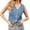 Light blue, variant on Sleeveless Womens Summer Crop Tops Denim Vest V Neck Button Down Jean Waistcoat Jacket