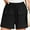 Black, variant on Chiclily Womens Lightweight Shorts Deep Gray S Casual Summer Wide-Leg Shorts Waffle Knit Drawstring Shorts with Pockets
