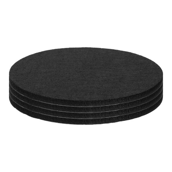 Round Felt Furniture Pads, 4Pack 5" Dia x 0.2" Thick Adhesive Backed Felt Non-slip Anti-scratch Felt Pads Chair Leg Protectors for Protecting Hardwood Floor, Black
