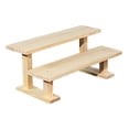 thumbnail image 4 of Luzkey Figure Display Stand Storage Shelf Decoration Multifunctional Perfume Organizer Wooden Display Riser for Cosmetics Countertop 2 Tier 30cm, 4 of 8