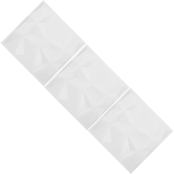 Minkissy 3Pcs 3D Design Square PVC Wall Panels for Hotel Wall Panels 11.8x11.8in